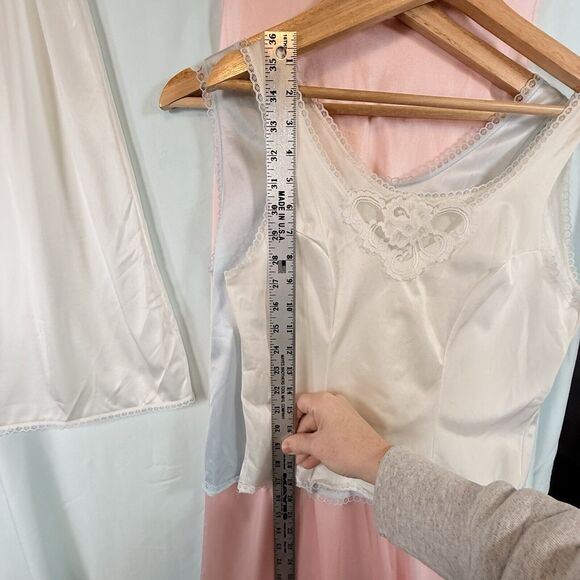 VTG Movie Star Nightie Lingerie Set Nylon Lace Pink Sissy 1970s SIZE SMALL USA - Picture 16 of 16